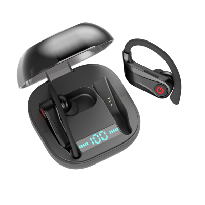 LED Battery Display KC CE bluetooth 5.0 headset Q62 pro gaming wire less ear phone wireless ear hook earphone with charging case